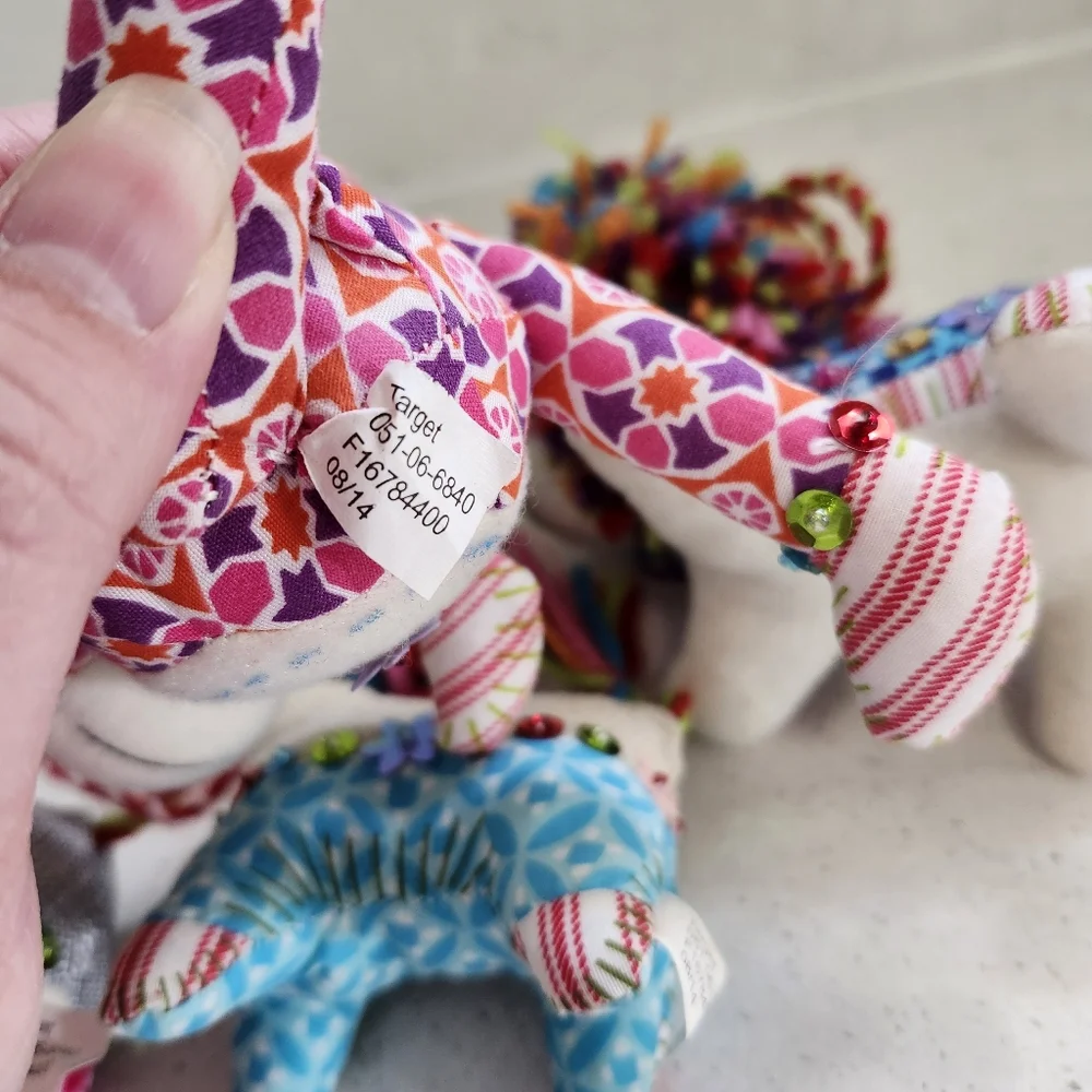 Lot Of 4 Target Bullseye Playground Whimsical Circus Ornaments 2014
